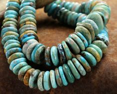 Gorgeous turquoise worthy of an enthusiastic 'add to cart'. Turquoise graduated discs are a dreamy, natural mix of turquoise and neutral hues. Boho beautiful, classic nature-inspired, and simple & modern - the sky is the limit for possible design styles! Create a luxe turquoise masterpiece with the whole strand, feature individual beads in minimalist looks, or use 3-7 beads at a time for stunning bead link features. Please see additional images for examples of variance. Hubei Turquoise is some o Cheap Polished Turquoise Beads, Cheap Turquoise Beads For Gifts, Affordable Turquoise Gemstone Beads Jewelry, Luxury Turquoise Jewelry With Polished Beads, Cheap Turquoise Round Beaded Jewelry, Cheap Polished Turquoise Beads Jewelry, Cheap Turquoise Beads With Large Beads, Cheap Bohemian Turquoise Beads, Luxury Unique Turquoise Beads