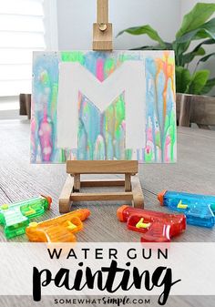 Add Painting, Painting With Water, Inexpensive Art, Summer Art Projects, Art Projects For Kids, Summer Crafts For Kids, Diy Spring, Summer Activities For Kids