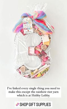 the number six made out of crafting supplies is shown in this ad for hobby supply