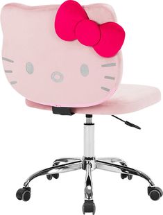 an office chair with a hello kitty head on it