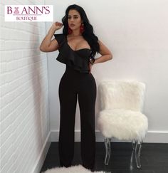 This sweet but sexy jumpsuit is absolutely perfect. Featuring a fitted top and waist to flare legs with one exposed shoulder and one ruffled shoulder that falls to the waist. This jumpsuit pairs perfectly withe wedges, heels or booties and statement jewelry. Made with a blend of polyester and spandex for comfort and style and comes in four fabulous colors from which to choose. One-shoulder Fitted Jumpsuit For Party, Fitted One-shoulder Jumpsuit For Party, One-shoulder Fitted Party Jumpsuit, Fitted One-shoulder Ruffled Jumpsuit, Glamorous One-shoulder Fitted Jumpsuits And Rompers, Fitted One-shoulder Jumpsuit With Ruffles, One-shoulder Fitted Jumpsuit With Ruffles, Elegant One-shoulder Jumpsuit For Going Out, Elegant One Shoulder Jumpsuit For Going Out