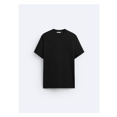 COTTON KNIT T-SHIRT Basic Streetwear T-shirt With Ribbed Neckline, Classic T-shirt With Ribbed Neckline For Summer, Basic T-shirt With Ribbed Neckline For Streetwear, Black Graphic Tee Short Sleeve Crew Neck Top, Black Crew Neck Graphic Tee Short Sleeve Top, Black Graphic Tee Crew Neck Short Sleeve Top, Black T-shirt With Ribbed Neckline For Streetwear, Black Cotton T-shirt With Ribbed Neckline, Black Crew Neck Basic Top