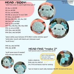 the instructions for how to make a crocheted stuffed animal