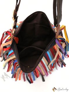 Bird in Bag - Genuine Leather Hobo Bag with Color Block Accent and Decorative Stitching Multicolor Leather Satchel Bucket Bag, Multicolor Satchel Hobo Bag For Shopping, Multicolor Hobo Bag With Removable Pouch And Double Handle, Multicolor Rectangular Bag With Leather Trim, Multicolor Leather Bucket Bag For Shopping, Multicolor Leather Bags With Leather Trim, Multicolor Double Handle Hobo Bag With Removable Pouch, Multicolor Hobo Satchel Bag With Removable Pouch, Multicolor Hobo Bag With Leather Handles For Daily Use