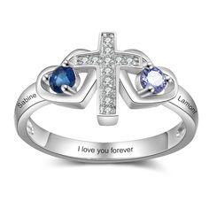 *💗  Seize the Day, and make more happy memories. You can engrave your love's name on this cross ring next to yours, and protect both of you better with your birthstones. With your deepest blessing inside the ring band, whatever you're couples, parents, mother daughter, sisters or bff best friends, through this personalized birthstone ring, your special one can always be with you. *💗 How To Customize: You can select the size first, add your personalization on the customized version.Then add to cart to complete the payment. *💗 MEANINGFUL: Your special & unique cross ring is perfect to hide a daily reminder of love, promise, family or friendship between you and the luckly receiver. Order one for her, or personalized one as a treat for yourself. Its simplicity can give you a classic eleganc White Gold Cross-shaped Promise Ring, Name-engraved Cross Jewelry For Anniversary, Cross-shaped Name Jewelry For Anniversary, Anniversary Jewelry With Name And Cross Shape, Adjustable Cross-shaped Ring For Anniversary, Anniversary White Gold Cross Rings, Daughter Rings, Rings For Mom, Mother Daughter Rings