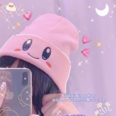 Kirby is always my god !! my love!Material: 100% acrylic & very flexibleHead circumference: 55cm - 60cm (average size)/**/ Kirby Plushies, Kirby Hat, Kawaii Kirby, Kawaii Hat, Emu Otori, Contact Card, Crop Top With Jeans, Halter Top Dresses, Long Crop Top