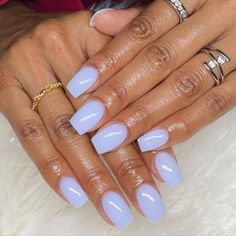 Pastel Powder Dip Nails, Powder Blue Gel Nails, Periwinkle Dip Nails, Pastel Dip Powder Nails, Pastel Dip Nails, Solid Color Dip Powder Nails, Powder Dipped Nails Colors Summer, Perrywinkle Nails, Dipped Powder Nails Ideas