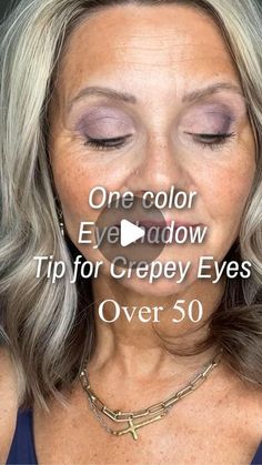 2,601 likes, 286 comments - kimlightupyourface on May 27, 2024: "Fancy schmancy four and five color eyeshadow looks are stunning if you know all the pro tips for building color and depth where you need it.   But I’m here  to tell ya you can get all the benefits with one color!   Grab the right brushes and a color with a lot of pigment.   Use the tips in the video to create a dimensional look with your favorite shade.   I’m using Amethyst by @seintofficial. Eyeshadow brush by @seintofficial  ... Eyeshadow For Aging Eyes, Eye Shadow For Over 50, Makeup Tips For Older Women Over 50 Eyes, Eye Makeup For 50 Year Old Women, Eye Makeup For Older Women Over 50, Eye Makeup Over 60, Make Up Over 50 Older Women Eye Makeup, Make Up For 50 Year Old Women, Eyeshadow Over 50