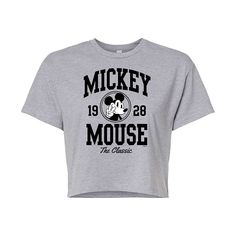 You'll look as cute as ever in this Mickey collegiate cropped tee. ©Disney You'll look as cute as ever in this Mickey collegiate cropped tee. ©Disney FEATURES Short sleeves CrewneckFABRIC & CARE Cotton Machine wash Imported Size: Xxl. Color: Med Grey. Gender: female. Age Group: kids. Pattern: Graphic. Disney Letter Print Tops For Streetwear, Rugs Nursery, Mickey Mouse Shorts, Classic Mickey Mouse, Target Clothes, Disney Shop, Kids Pattern, Cropped Tee, Disney Ladies