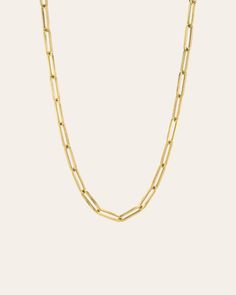 14k gold large paper clip chain available in yellow, white or rose gold & your choice of length. Wear it by itself or layered, day or night. Links: Approx. 12mm(H) by 4mm(W) Weight: 16" is approx. 5 grams Standard Production: 6-9 business days Rush Order Production: 3-5 business days Shipping: Select shipping method at checkout. Shipped from our L.A. Studio. Paper Clip Chain Necklace, Necklace Sizes, Paper Clip, Or Rose, Yellow White, Natural Diamonds, Rush, Gold Color, Jewelry Box