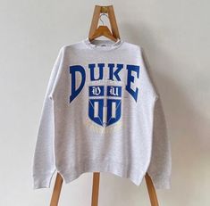 Vintage 90s Duke University Blue Devils Sweatshirt Duke - Etsy Duke Sweatshirt, Christmast Gift, University Sweater, Duke University, Blue Devil, Back To School Shopping, University Blue, Vintage 90s