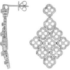 Royal 14K White Gold Round Diamond Earrings - 2.60 Carat Total Diamond Weight Exquisite Diamond Pierced Earrings For Formal Occasions, Exquisite Pierced Diamond Earrings For Formal Occasions, Classic Chandelier Earrings With Diamond Accents For Evening, Fine Jewelry Diamond Chandelier Earrings, Classic White Gold Chandelier Earrings For Formal Occasions, Elegant Round Chandelier Earrings With Diamond Accents, Fine Jewelry Bridal Earrings For Formal Occasions, Diamond Chandelier Earrings For Pierced Ears, Formal Bridal Fine Jewelry Earrings