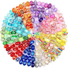 PRICES MAY VARY. 【High Quality large Beads】Cludoo large hole beads are mainly made of glass, resin, crystal, diamond and plastic, which makes the cute glass beads bulk durable to use, and not accessible to break. NOTE: NOT ALL BEADS ARE GLASS. 【Large Quantity & Vibrant Color】Cludoo glass beads for bracelets include 110 PCS european beads with 10 colors,each color about 10 pieces,and there will always be one that will impress you. With the different colors you can make different styles of bracele Chain Clothing, Bracelets Easy, Bead Hair Accessories, Birthday Accessories, Craft Beads, Large Beads, Crystal Diamond, Christmas Accessories, Large Hole Beads