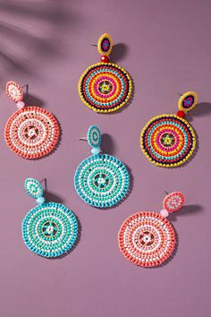 Catch the eye with these multi layer color seed bead disk drop earrings. Size: 2.0" Imported Orange Farm, Themed Shirts, Farm Clothes, Kids Activewear, Slides Slippers, Ninja Turtle, Make Color, Seed Bead, The Eye