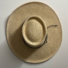 Perfect Condition, Never Worn Casual Adjustable Boater Hat With Flat Brim, Casual Boater Hat For Beach Season, Casual Flat Brim Boater Hat For Beach Season, Casual Boater Hat With Flat Brim For Beach, Casual Boater Hat With Flat Brim For Everyday, Casual Hats For Everyday Beach Season, Casual Everyday Boater Hat With Flat Brim, Casual Everyday Hats For Beach Season, Casual Natural Color Boater Hat For Everyday