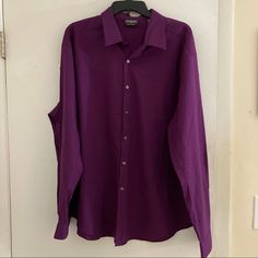 Van Heusen {Flex} Brand. Nwot. Features A Nice Purple/Eggplant Color. Long Sleeves. Button Down. Has A Collar. Very Stretchy! Great Shirt To Dress Up! Pit To Pit Measures Approx 27” Across 34/35 Sleeve Length Neck: 18-18.5 Purple Long Sleeve Dress Shirt With Buttons, Purple Long Sleeve Dress Shirt With Button Closure, Purple Long Sleeve Formal Shirt, Fitted Purple Dress Shirt With Button Closure, Business Shirt With Buttons In Purple, Business Shirt With Button Closure In Purple, Purple Business Shirt With Button Closure, Purple Business Shirt With Buttons, Business Purple Shirt With Buttons