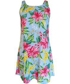 A-Line Back Cutout Dress Pua Aloha - ShakaTime Easy Wear Dresses, Aloha Dress, Muumuu Dress, Hawaiian Outfit, Dress Back, Usa Dresses, Hawaiian Dress, Kids Outfits Girls, Mid Dresses