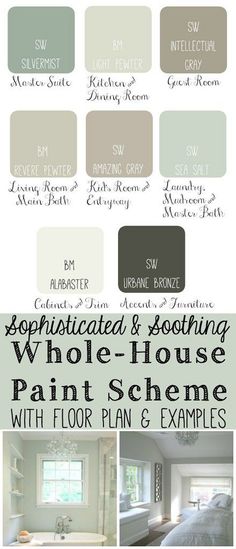 the different shades of paint that can be used in this house and how to use them