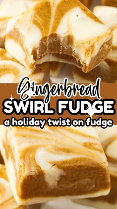 This Gingerbread Swirl Fudge is as festive as it gets, combining creamy white chocolate and warm gingerbread spices in a pretty marbled pattern that’s as gorgeous as it is delicious. With rich molasses and those unmistakable holiday spices, you’ll get all the classic gingerbread cookie vibes—just in smooth, melt-in-your-mouth fudge form.