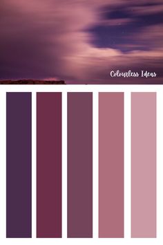 the color palette is purple and it looks like clouds