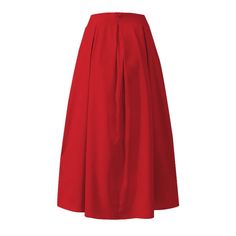 Red High Waist Maxi Skirt, Red Pleated A-line Maxi Skirt, Red A-line Maxi Skirt With Lined Skirt, Red A-line Maxi Skirt With Lining, Elegant Red High Waist Maxi Skirt, Red A-line Maxi Skirt For Spring, Red A-line Maxi Skirt For Summer, Red High Waist Lined Maxi Skirt, High Waist Red Lined Maxi Skirt