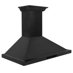 an image of a black stove top hood