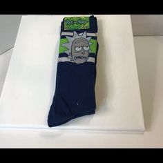 Rick And Morty ( Adult Swim) Cartoon Network) Crew Socks Size 6-12 97% Polyester, 3% Spandex 2 Pairs Fun Blue Cotton Socks, Blue Cotton Sporty Socks, Adult Swim, Rick And Morty, Casual Socks, Cartoon Network, Crew Socks, Socks, Man Shop