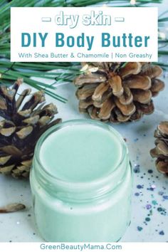 Herbs For Dry Skin, Body Butter For Dry Skin, Dry Skin In Winter, Diy Body Lotion, Dry Skin Diy, Homemade Body Lotion