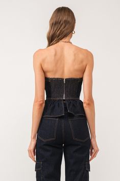 The Tayla Denim Corset is a twist on a classic, with its cropped design and playful peplum flair. In a dark wash denim, it’s the perfect mix of edgy and fun, hugging your curves in all the right places. Whether you’re dressing it up or keeping it casual, this corset is your go-to for a little extra. Color: Denim 100% Cotton Hand wash cold, line dry. Item #S1318T-2 Size/Fit Model is wearing size S. Denim Corset, Instagram Blog, Hug You, Dark Wash Denim, New Shop, Sweater Top, Fitness Models, Hand Wash, Twist