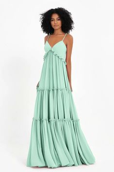 V-neck Empire Waist Maxi Boho Chiffon Dress – DUNTERY Elegant Tiered Ruffle Dress For Prom, Ruffled V-neck Maxi Dress For Wedding Guest, Bridesmaid Maxi Dress With Ruffled Straps, Bridesmaid Tiered Dress With Ruffle Hem, Flowy Tiered Maxi Dress For Party, Spring Elegant Tiered Dress With Spaghetti Straps, Elegant Spring Tiered Dress With Spaghetti Straps, Elegant Ruffle Dress With Spaghetti Straps, Elegant Tiered Spaghetti Strap Dress For Spring