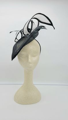 Beautiful Large Black and White Hat. Large brim. Black Wedding Hat, Fascinator Bridesmaids Hat Kentucky Derby, Cocktail Party, Tea Party, funeral - Rare find - Ready to ship - Fast Shipping - Free Shipping - Group discount available - Customize by adding different color flowers and or feathers Check my store for for styles and colors. Hatsandpearls.etsy.com Find more at my website for more styles: www.hatsandpearls.com Reach out to me if you can't find what you are looking for. I can make cake c Black Wedding Hat For Kentucky Derby, Black Hat-style Headpieces For Wedding, Black Hat Headpiece For Wedding, Black Cloche Hat For Church, Black Cloche Church Hat, Black Short Brim Party Headpiece, Black Hat Style Headpieces For Wedding, Black Costume Hats For Royal Ascot Party, Black Cloche Costume Hat For Church