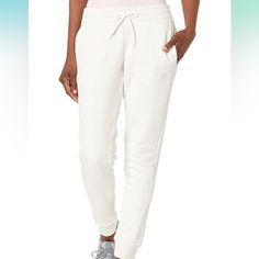 Size: Small Color: Off White Melange/White Condition: Nwt Inseam: 30” Cotton Activewear With Three Stripes In Relaxed Fit, Spring Adidas Cotton Activewear, Spring Cotton Sweatpants With Three Stripes, White Cotton Sweatpants For Sports, White Sweatpants With Three Stripes For Sports, White Spring Activewear With Pockets, Spring White Activewear With Pockets, White Activewear With Pockets For Spring, White Spring Activewear With Three Stripes Branding