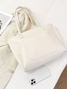 Bag For Love - Minimalist Large Capacity Tote Bag - Women Tote Bags Product Description Style Fashionable Color White Quantity 1 piece Strap Type Double Handle Pattern Type Plain Bag Size Large Type Shoulder Tote Bag Material PU Leather Composition 100% Polyurethane Size Chart INCH CM Size Bag Width Bag Height Bag Length one-size 3.9 10.2 15.7 Size Bag Width Bag Height Bag Length one-size 10 26 40 Similar Products h2 { text-align: center; } .red-box { width: 100%; display: flex; flex-direction: White Rectangular Shoulder Bag Solid Color, Large Capacity Simple Solid Color Shoulder Bag, White Large Capacity Softback Shoulder Bag, Large Capacity White Softback Shoulder Bag, White Solid Color Rectangular Shoulder Bag, Minimalist White Bag With Double Handle, White Minimalist Shoulder Bag With Double Handle, White Softback Shoulder Bag For Everyday Use, White Everyday Softback Shoulder Bag