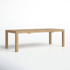 a wooden table on a white background