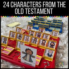 children's bible crafts with the title, 24 characters from the old testaments