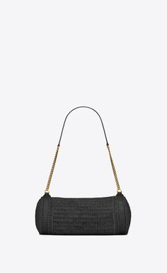 Item Color: Black Height: 11cm Width: 24.5cm Depth: 11cm Strap drop: 27cm Metal chain strap with leather insert Top zip closure Front metal logo Leather trim Gold-colored metal hardware Composition: Main: 100% Raffia Details: Calf Size Type: STANDARDSKU: 79I-G1N021 Our Products Are 100% Genuine. In All Cases We Stand By The Authenticity Of Every Product Sold On Our Site.