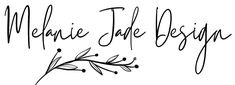 the words, mehnie jane design are written in black ink