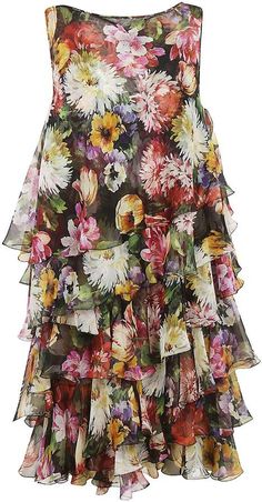 Dolce & Gabbana Floral Print Dress Floral Print Dress, Print Dress, Dolce And Gabbana, Round Neck, Floral Print, Floral Prints, Boutique, Silk, Floral