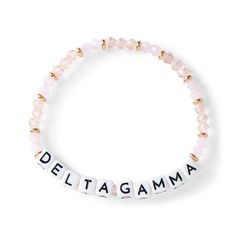 PRICES MAY VARY. REPRESENT & SUPPORT – A sorority family is a family unlike any other. Wear that on your sleeve (literally!) with our Delta Gamma big and little bracelets sorority sisters are sure to love. Represent your sisterhood wherever you go and express your love and support. CLASSY ELEGANCE – The Delta Gamma Name Bracelet is one of a kind when it comes to beauty, elegance, and sheer class. Glass and 18K gold plated beads work harmoniously together to form a sorority sister jewelry piece w Delta Gamma Designs, Sorority Family, Delta Gamma Sorority, Sorority Colors, Big Little Sorority, Sorority Jewelry, Glass Beaded Bracelet, Big Sister Gifts, Big Little Gifts