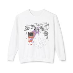 Printed on your fave SUPER SOFT sweatshirts with a relaxed cozy fit. Looking for these to fit oversized? Size up 1-2 sizes.Model has sized up to an 2X for an oversized fit. Material: 100% Ring-spun Cotton Care: Machine Wash Cold, Tumble dry low This product is made especially for you as soon as you place an order, please see the banner on the top of our site for current turnaround times. Making products on demand instead of in bulk helps reduce overproduction, so thank you for making thoughtful Cozy Fit Graphic Print Crew Neck Top, White Graphic Print Sweats Relaxed Fit, White Graphic Print Sweats With Relaxed Fit, White Relaxed Fit Sweats With Graphic Print, Graphic Print Hoodie With Relaxed Fit For Loungewear, Graphic Print Relaxed Fit Hoodie For Loungewear, Relaxed Fit Graphic Hoodie For Loungewear, Relaxed Fit Sweatshirt With Screen Print For Fall, Graphic Print Crew Neck Sweater For Loungewear