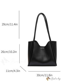 BirdinBag - Chic Shoulder Tote for the Modern Minimalist Classic Solid Color Hobo Bag For Daily Use, Modern Office Bags In Solid Color, Elegant Solid Color Rectangular Hobo Bag, Elegant Solid Rectangular Hobo Bag, Elegant Solid Hobo Bag For Office, Minimalist Shoulder Bag For Shopping, Rectangular Solid Color Hobo Bag For Office, Minimalist Solid Hobo Bag, Elegant Large Capacity Solid Hobo Bag