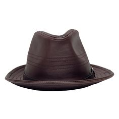 Looking for a stylish and unique leather fedora hat? Look no further than the Balboa! This hat is made from high quality leather and features a brim 1 3/4" wide and a crown 3 3/4" tall. The unique brown band adds a touch of style, while the black and brown colors make it versatile for any outfit. Leather Brim 1 3/4" Crown 3 3/4" Featherweight Sizing Info Brim 1 3/4" Crown 3 3/4" For detailed sizing info, click here to watch a short, informative video. We offer FREE EXCHANGES/RETURNS in case you