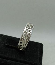 Stylish sterling silver ring 925/1000. Stamped 925. Approximate weight 2.5 grams. Width 0.5cm. All our jewels are made from solid sterling silver 925/1000 and are carefully crafted by hand in our family workshop. We dispatch your orders in 5 working days, worldwide and the postage is $5. We ship registered priority mail. Please allow 5-7 working days for delivery in Europe and 10-15 working days outside Europe. For any questions - please do not hesitate to contact me! Ornate Silver Engraved Promise Ring, Ornate Silver Engraved Ring For Promise, Sterling Silver Filigree Engraved Promise Ring, Ornate Filigree Ring Stamped 925 For Anniversary, Ornate Filigree Ring For Anniversary, Stamped 925, Sterling Silver Filigree Ring Stamped 925, Hallmarked Sterling Silver Heart Ring, Silver Sterling Silver Heart Ring Stamped 925, Elegant Sterling Silver Heart Ring Stamped 925