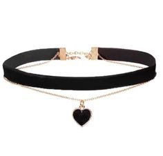 PRICES MAY VARY. ♥ [Durable and comfortable] This black heart choker necklaces is carefully crafted with high-quality velvet and alloy. The alloy we use is very strong and will not break easily. The high-quality velvet material is comfortable to wear, this black necklaces for women can stay beautiful for a long time.  ♥ [18.9inch Adjustable size and light weight] Our black heart choker size is 11.8 inches + 7.1 inches extended chain (30cm + 18cm), width 0.39 inches (1cm), this black goth choker Trendy Party Choker With Heart Pendant, Heart Shaped Clavicle Chain Choker For Party, Heart-shaped Clavicle Chain Choker For Parties, Trendy Heart Pendant Choker For Valentine's Day, Valentine's Day Heart Pendant Choker For Party, Trendy Adjustable Choker For Valentine's Day, Adjustable Heart Pendant Choker For Parties, Adjustable Clavicle Chain Choker For Valentine's Day, Valentine's Day Adjustable Clavicle Chain Choker