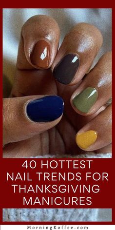 November Nails Fall, Thanksgiving Nails Color, November Nail Designs, Fall Thanksgiving Nails, Thanksgiving Nail Designs, Simple Fall Nails, November Nails, Square Nail Designs