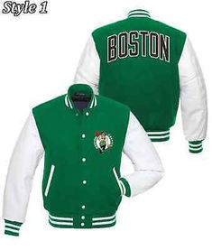 Great shopping ideas for Mens Letterman Boston Celtics Green and White Varsity Bomber Jacket, Men's Clothing Green Letterman Jacket, Letterman Jacket, Men's Coats & Jackets, Shopping Ideas, Baseball Jacket, Boston Celtics, Mens Clothing, Sweater Coats, Green And White