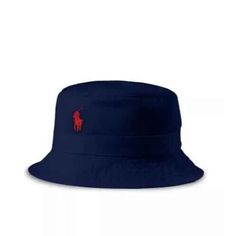 New With Tags Polo Ralph Lauren Men's Cotton Chino Bucket Hat Color: Navy Size: S/M 1" Band Around The Crown 16.5" Inner Circumference Seamed Brim Ralph Lauren's Signature Pony And Polo Embroidered At The Front Sweatband At The Interior Cotton Retail $55 Casual Navy Bucket Hat For Outdoor, Casual Navy Brimmed Bucket Hat, Blue Bucket Hat For Outdoor, Navy Bucket Hat For Summer, Navy Casual Bucket Hat, Navy Summer Bucket Hat, Navy Bucket Hat With Short Brim, Navy Casual Bucket Hat With Short Brim, Casual Navy Bucket Hat With Short Brim