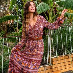 Boho Sexy Deep V-Neck Long Sleeve Gypsy Maxi Dress















size





Bust





shoulder





sleeve





 Hem-line





Length









INCH





CM





INCH





CM





INCH





CM





INCH





CM





INCH





CM









S





33.1





84





14.2





36





23.6





60





92.9





236





53.9





137









M





34.6





88





14.6





37





24.0





61





92.9





236





54.3





138









L





36.2





92





15.0





38





24.4





62 Boheme Chic, Floral Print Dress Long, Boho Chic Dress, Casual Party Dresses, V Neck Midi Dress, Short Sleeve Mini Dress, Boho Maxi, Daily Dress, Women Long Dresses