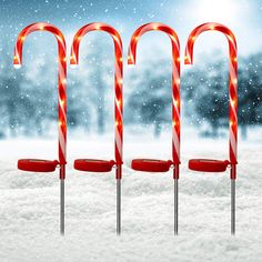 PRICES MAY VARY. 【4 Individual Candy Cane Stakes】-- No wire and no need of extra power supply, our 4 pack candy cane stakes are separated, you can decorate your pathway freely as you want. 【Perfect Christmas Outdoor Decoration】-- What could be more beautiful than twin rows of light-up candy canes lining your front path? These candy cane lights is illuminated with bright LED lights. It is ideal for a spectacular Christmas display. Just place wherever you need lighting at night. 【Weather Resistant Solar Christmas Decorations, Cane Lights, Christmas Pathway Lights, Yard Walkway, Solar Christmas Lights, Pathway Lights, Traditional Colonial, Colonial Christmas, Christmas Outdoor