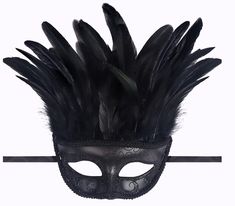 PRICES MAY VARY. Package Include: 1 Pc Masquerade Mask Vintage Half Face Mask with Feather Material: High-quality PP plastic or faux leather, which is lightweight, breathable, durable and provides comfortable wear. Additionally, there are genuine feather decorations. Closure: The Ribbon Tie is able to be adjusted to accommodate the size requirements of the majority of individuals. Design: The adjustable straps ensure a comfortable and secure fit that won't slip down throughout the night, very my Black Feather Costume Accessories For Costume Party, Black Feathered Costume Accessories For Costume Party, Christmas Masquerade Party, Mask Half Face, Roman Costume, Haunted Hayride, Costume Venitien, Feather Mask, Retro Makeup